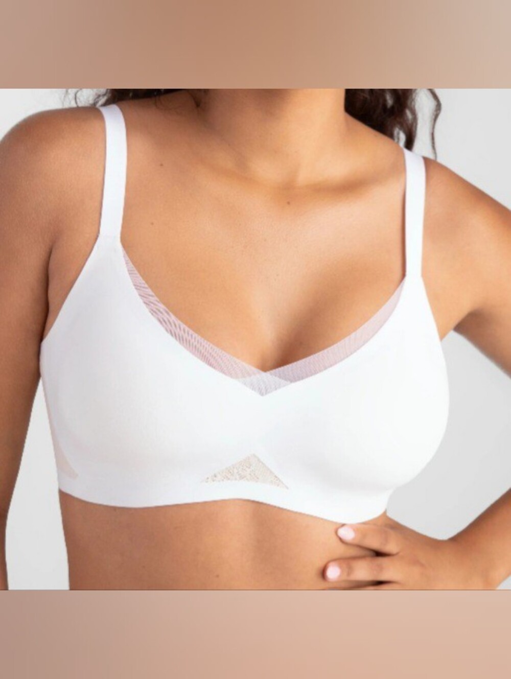 HONEYLOVE BUNDLE CROSS BRA in White XL 38D